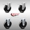 Service Caster 5 Inch SS Hard Rubber Wheel Swivel Top Plate Caster Lock Brake 2 Rigid SCC, 2PK SCC-SSTTL20S514-HRS-2-R-2 - alternate 1